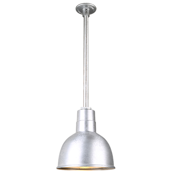 Hi Lite Warehouse One Light Pendant in Galvanized - H-QSN16110-SA-96/QSN24``ST3-96/QSNHDSMC-96