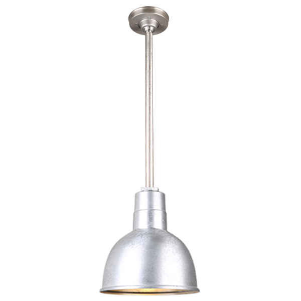 Hi Lite Warehouse One Light Pendant in Galvanized - H-QSN16110-SA-96/QSN24``ST3-96/QSNHSC-96
