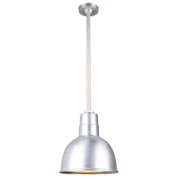 Hi Lite Warehouse One Light Pendant in Galvanized - H-QSN16110-SA-96/QSN36``ST3-96/QSNHSC-96