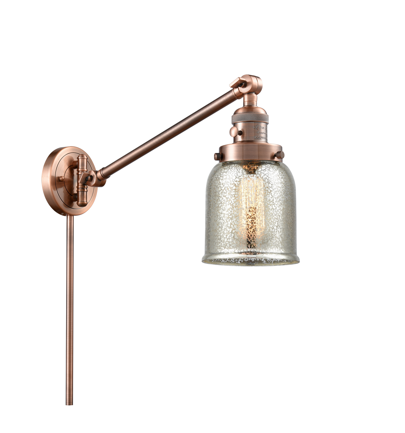 One Light Swing Arm by Innovations - Franklin Restoration Collection, Antique Copper Finish - 237-AC-G58