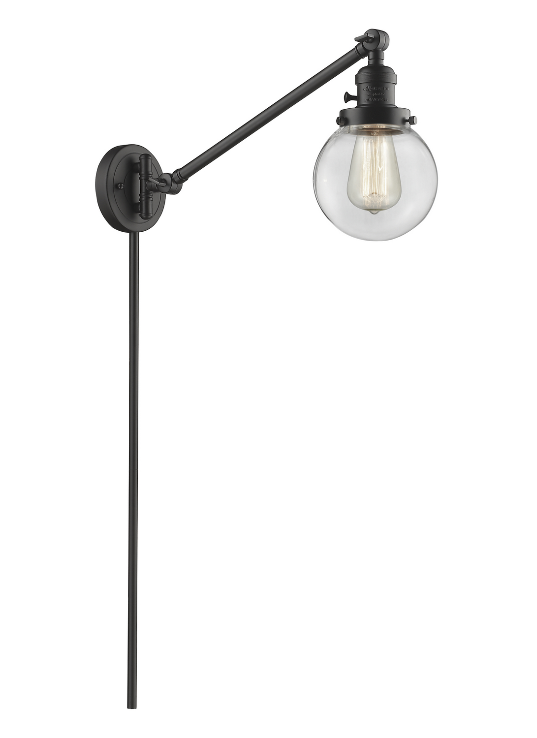 One Light Swing Arm by Innovations - Franklin Restoration Collection, Oil Rubbed Bronze Finish - 237-OB-G202-6