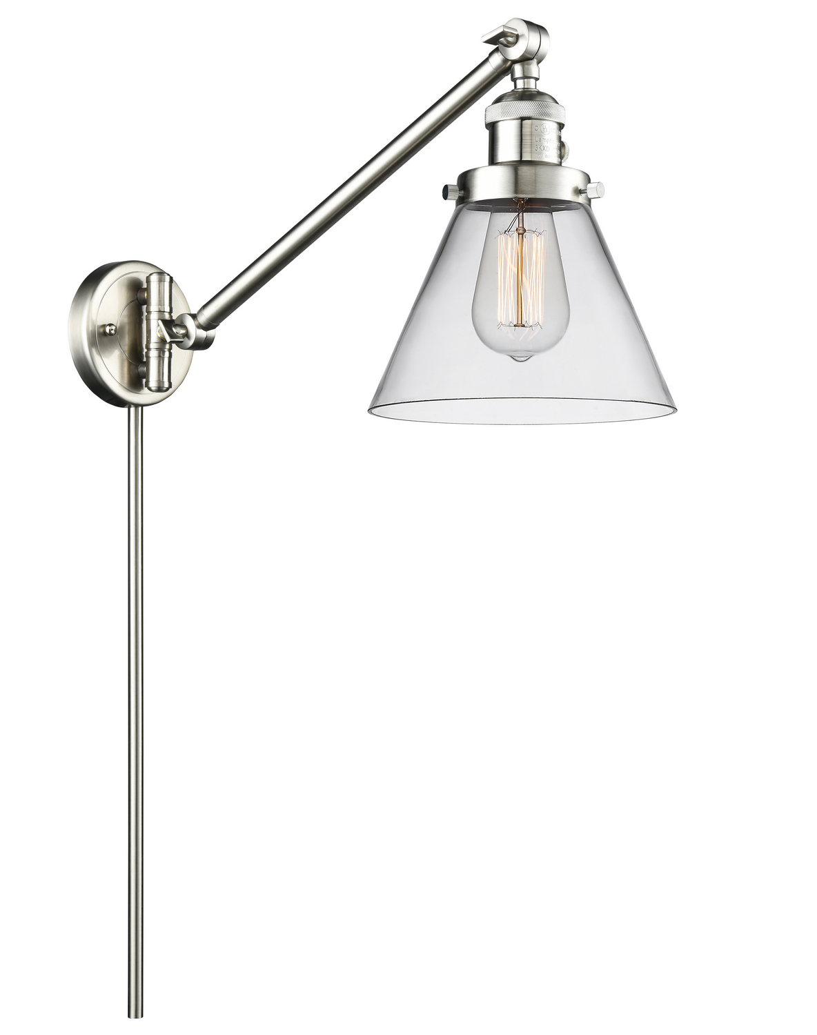 LED Swing Arm by Innovations - Franklin Restoration Collection, Brushed Satin Nickel Finish - 237-SN-G42-LED