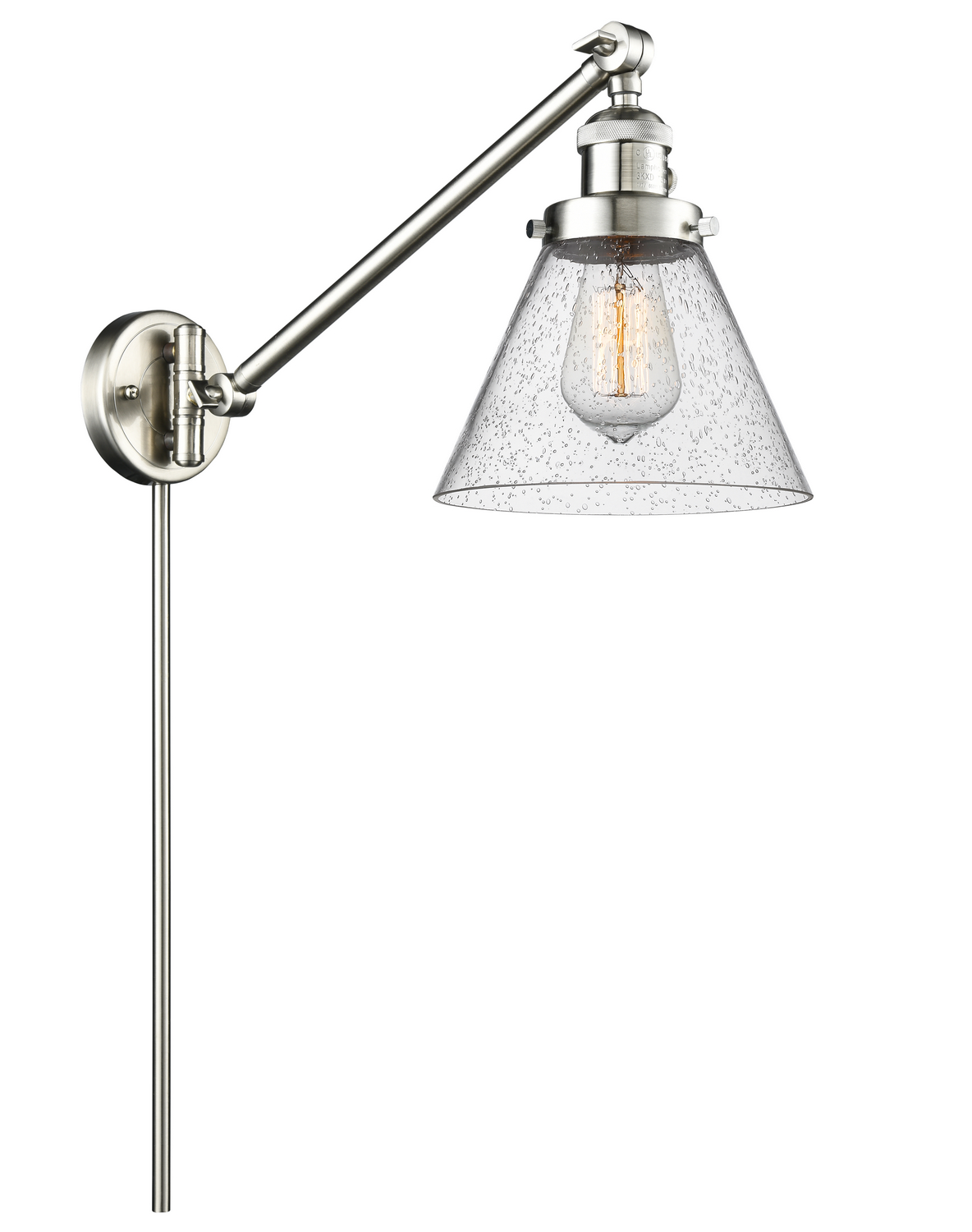 LED Swing Arm by Innovations - Franklin Restoration Collection, Brushed Satin Nickel Finish - 237-SN-G44-LED