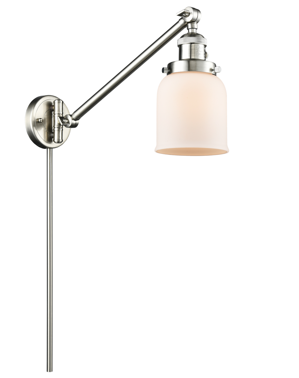One Light Swing Arm by Innovations - Franklin Restoration Collection, Brushed Satin Nickel Finish - 237-SN-G51