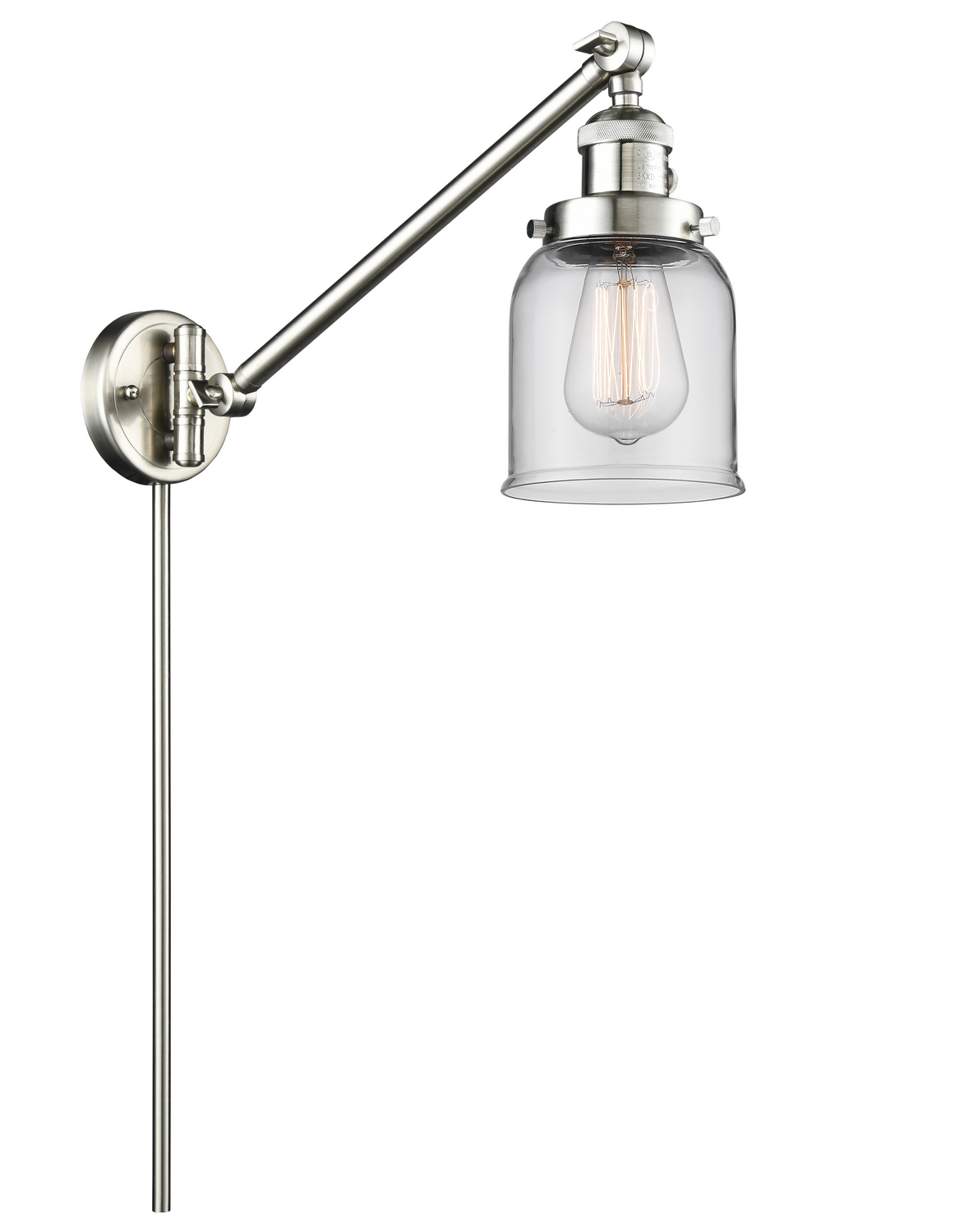 LED Swing Arm by Innovations - Franklin Restoration Collection, Brushed Satin Nickel Finish - 237-SN-G52-LED