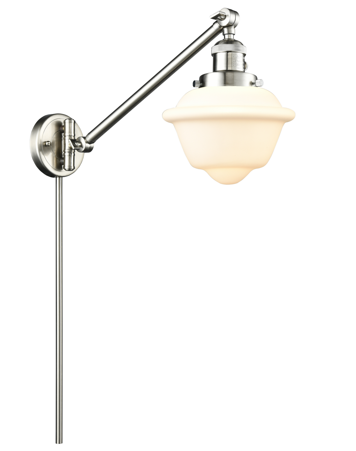 One Light Swing Arm by Innovations - Franklin Restoration Collection, Brushed Satin Nickel Finish - 237-SN-G531