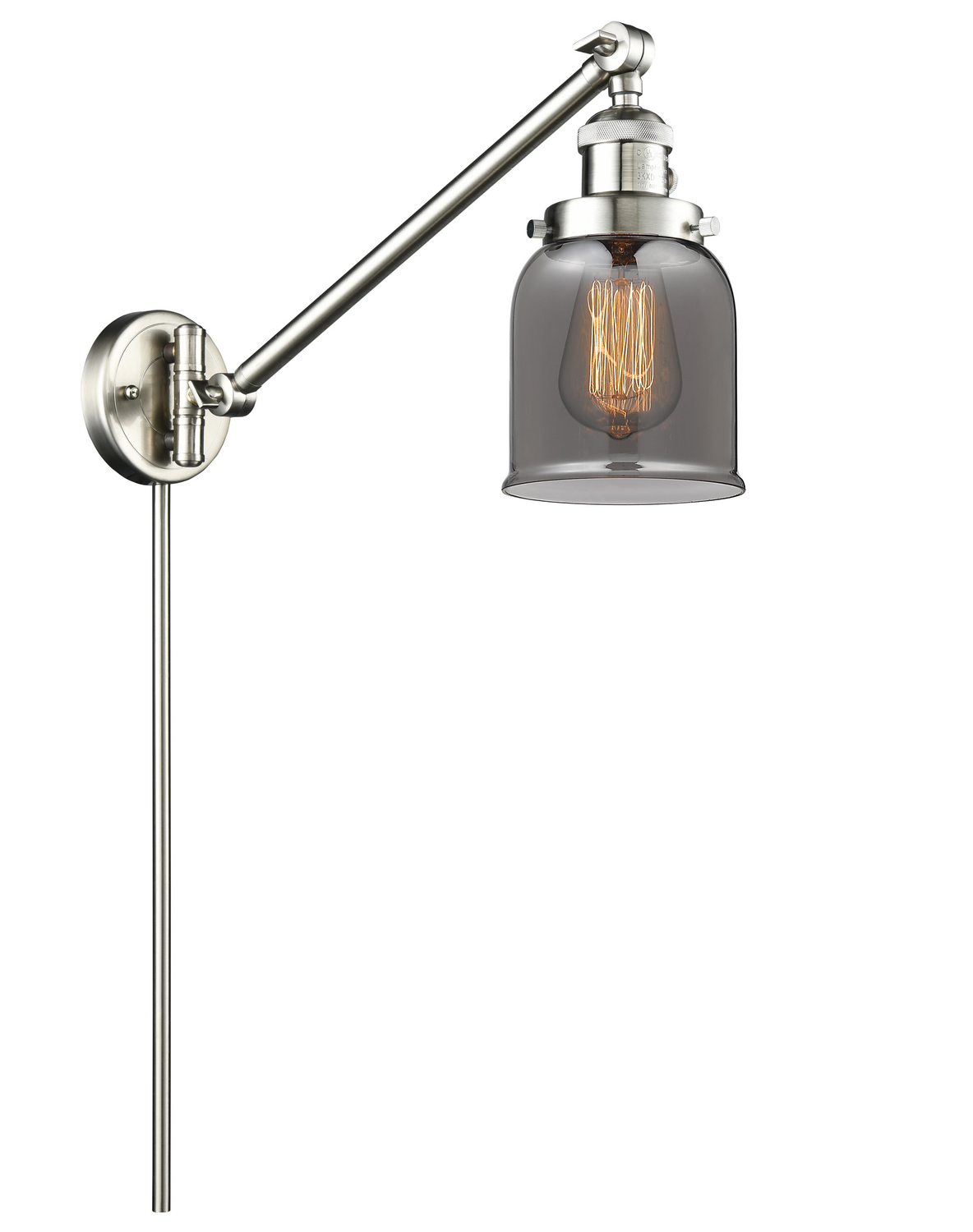 LED Swing Arm by Innovations - Franklin Restoration Collection, Brushed Satin Nickel Finish - 237-SN-G53-LED