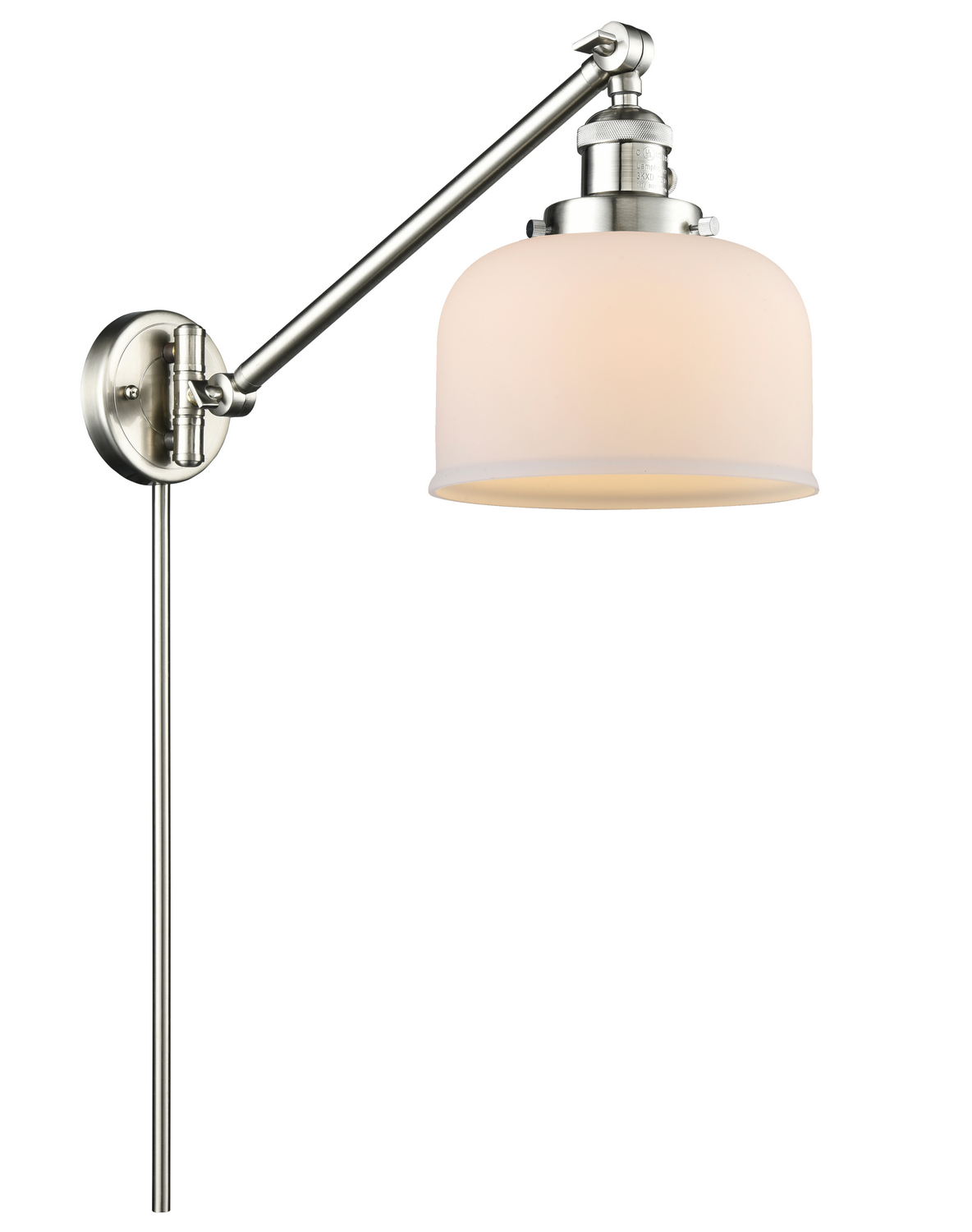 LED Swing Arm by Innovations - Franklin Restoration Collection, Brushed Satin Nickel Finish - 237-SN-G71-LED