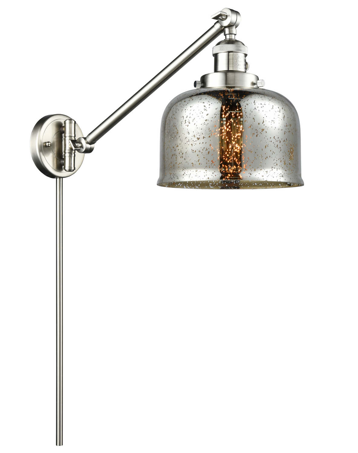 LED Swing Arm by Innovations - Franklin Restoration Collection, Brushed Satin Nickel Finish - 237-SN-G78-LED