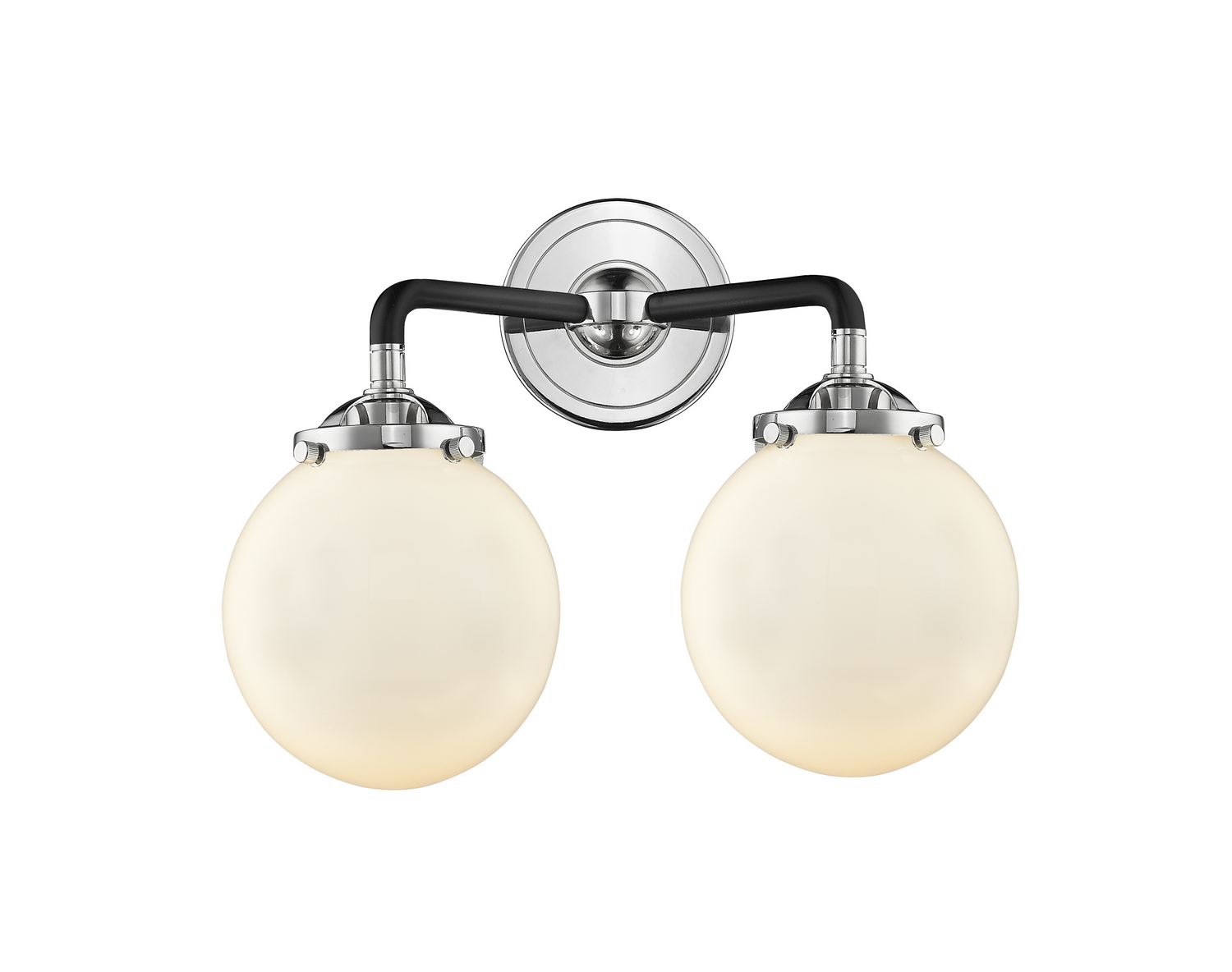 Two Light Bath Vanity by Innovations - Nouveau Collection, Black Polished Nickel Finish - 284-2W-BPN-G201-6