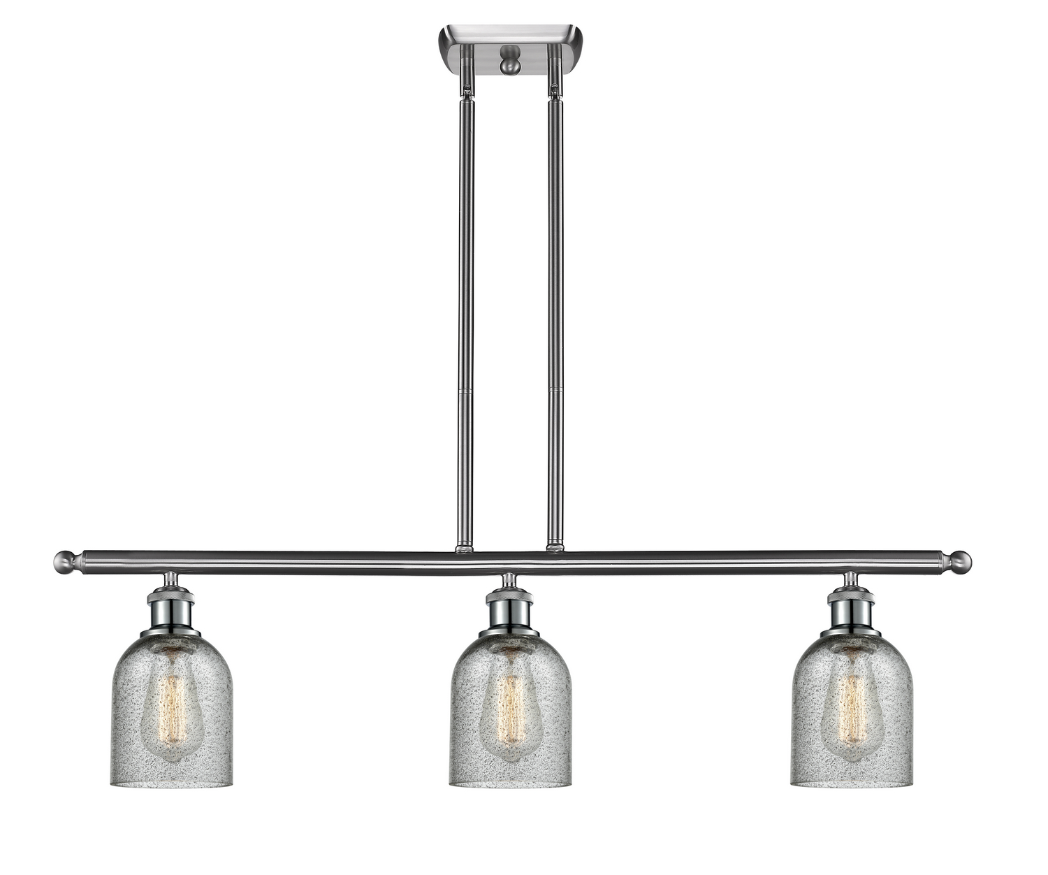 Three Light Island Pendant by Innovations - Ballston Collection, Brushed Satin Nickel Finish - 516-3I-SN-G257