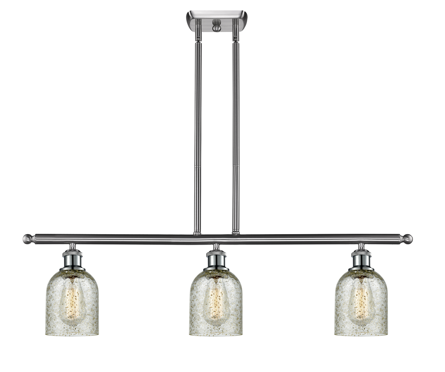 Three Light Island Pendant by Innovations - Ballston Collection, Brushed Satin Nickel Finish - 516-3I-SN-G259