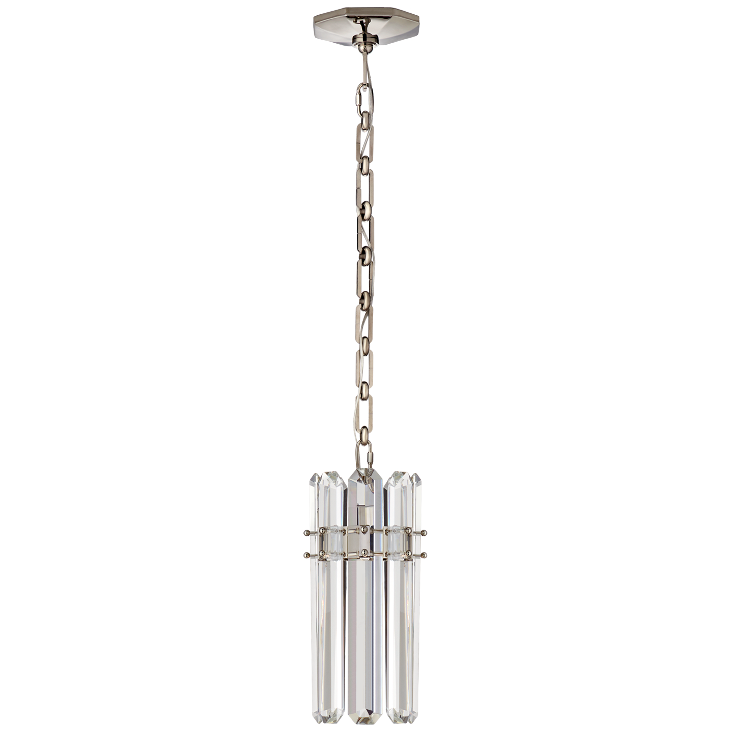 Visual Comfort Signature Bonnington One Light Pendant in Polished Nickel - ARN 5123PN-CG