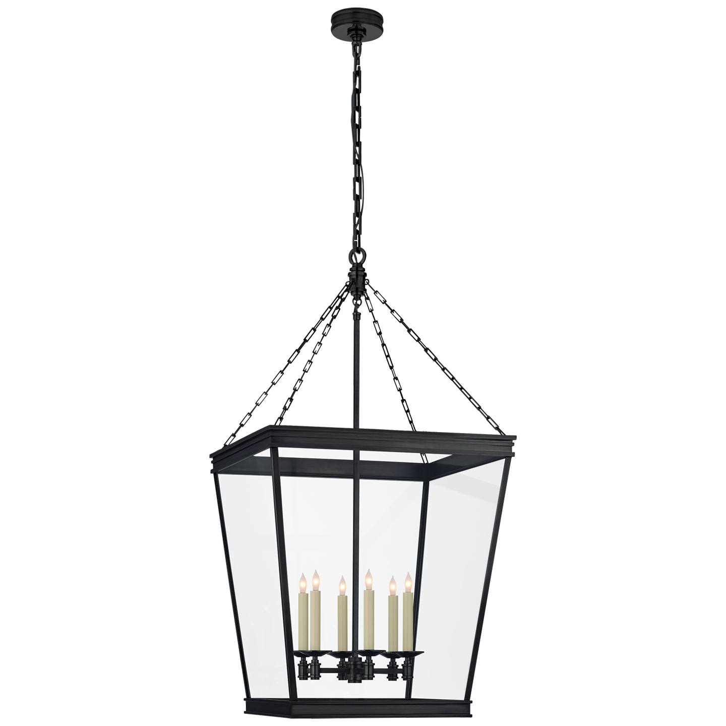 Visual Comfort Signature Launceton Six Light Lantern in Bronze - CHC 5612BZ-CG