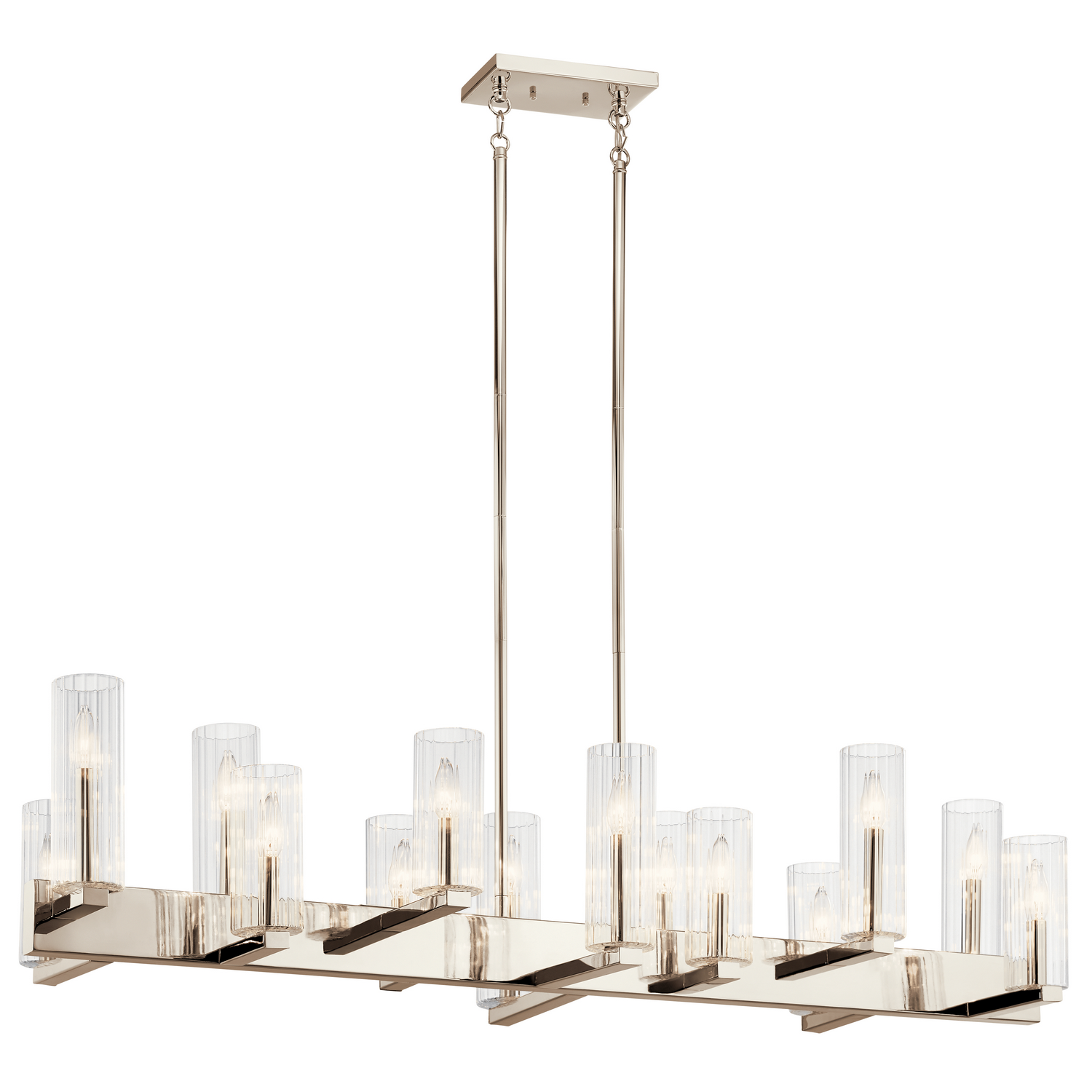 14 Light Linear Chandelier from the Cleara collection by Kichler 44317PN