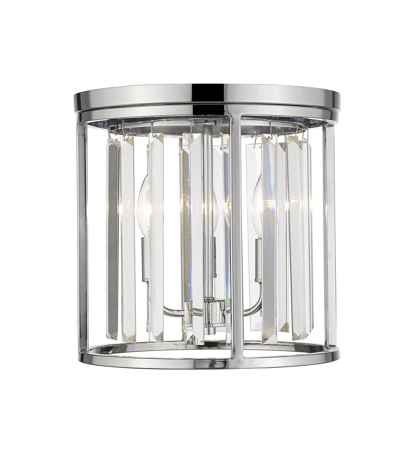 Three Light Flush Mount by Z-Lite - Monarch Collection, Chrome Finish - 439F12-CH
