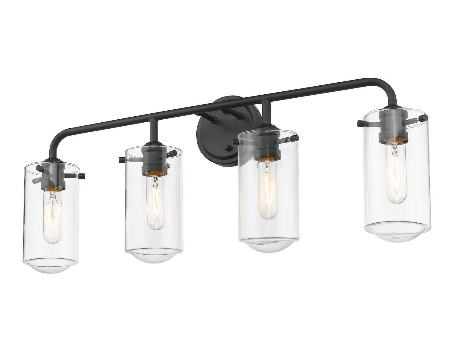 Four Light Vanity by Z-Lite - Delaney Collection, Matte Black Finish - 471-4V-MB