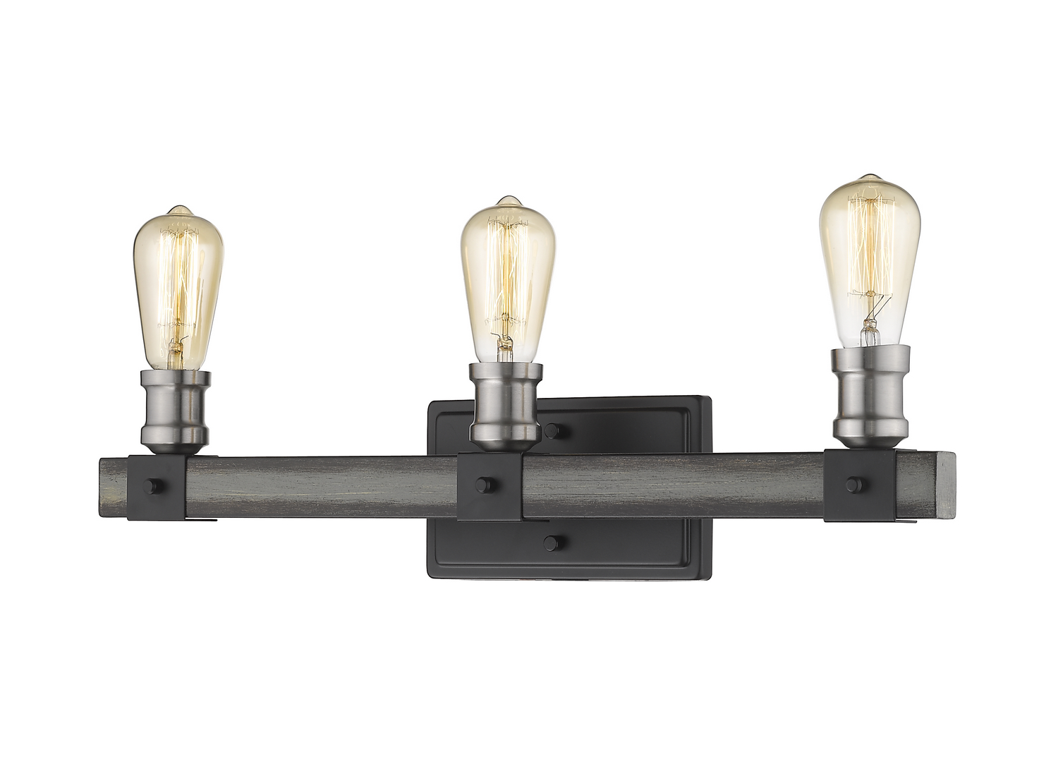 Three Light Vanity by Z-Lite - Kirkland Collection, Ashen Barnboard Finish - 472-3V-ABB