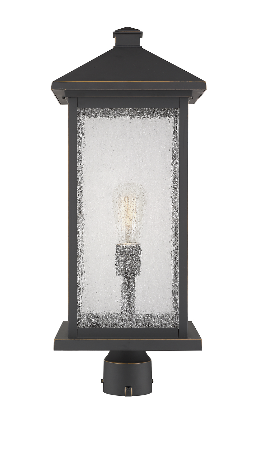 One Light Outdoor Post Mount Fixture by Z-Lite - Portland Collection, Oil Rubbed Bronze Finish - 531PHBXLR-ORB