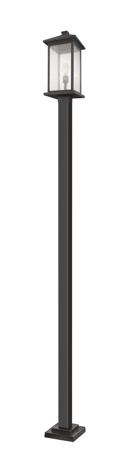 One Light Outdoor Post Mounted Fixture by Z-Lite - Portland Collection, Oil Rubbed Bronze Finish - 531PHBXLS-536P-ORB
