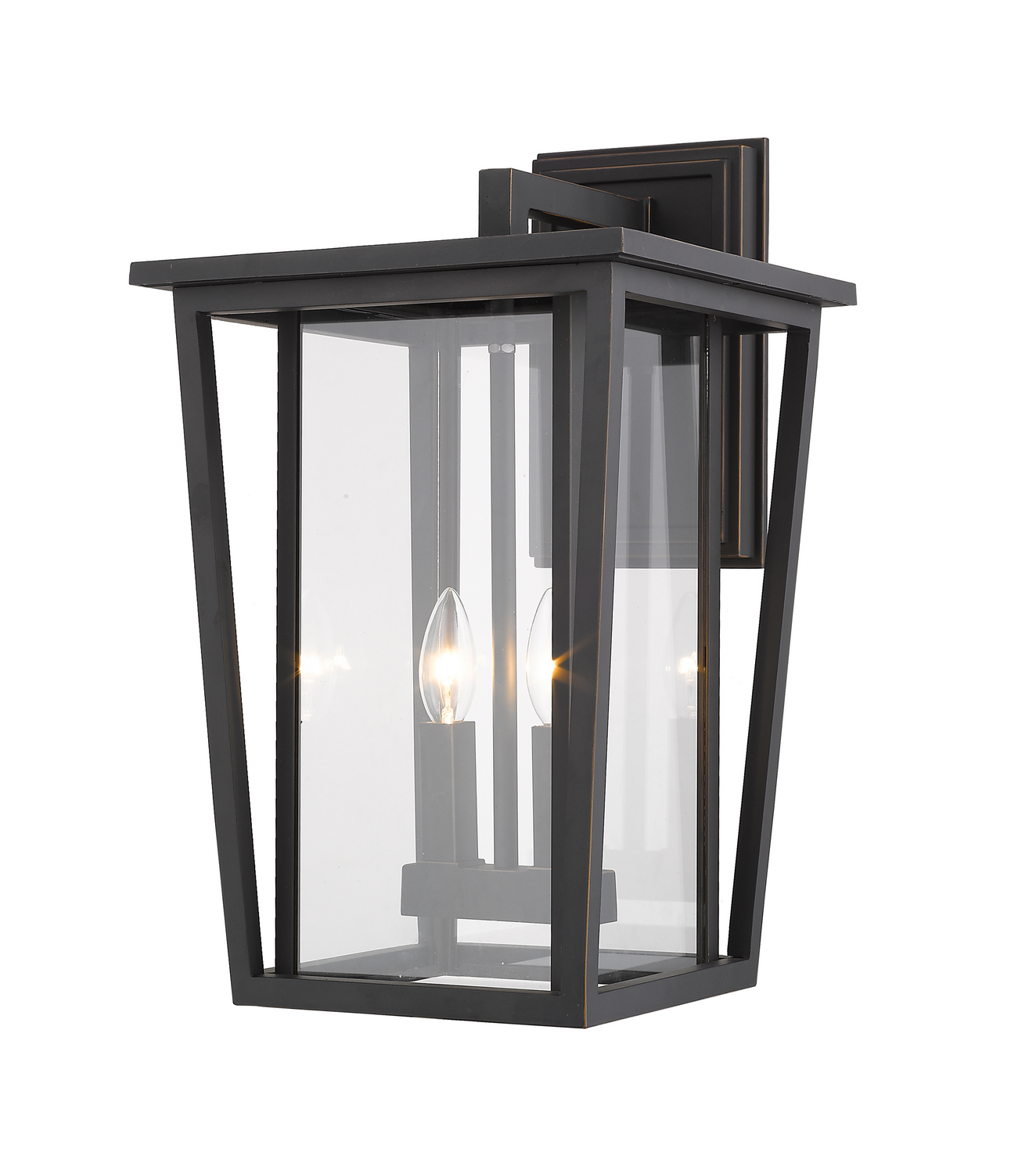 Two Light Outdoor Wall Sconce by Z-Lite - Seoul Collection, Oil Rubbed Bronze Finish - 571B-ORB