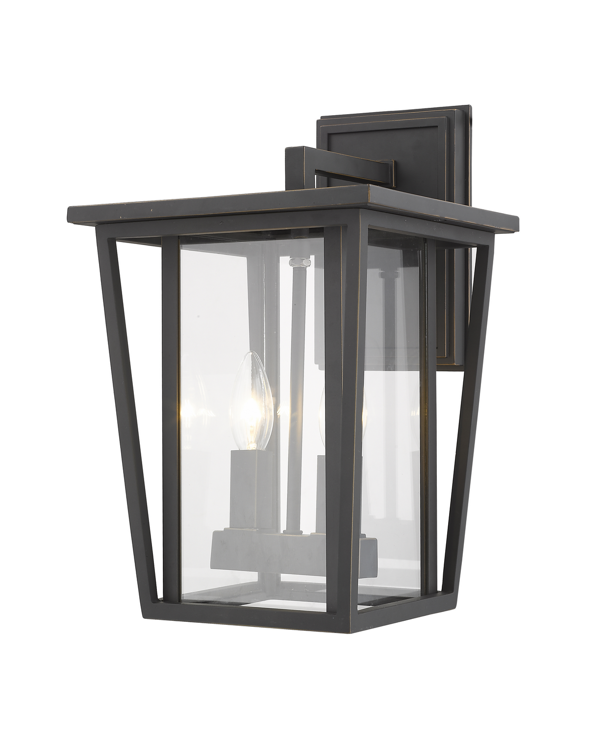 Two Light Outdoor Wall Sconce by Z-Lite - Seoul Collection, Oil Rubbed Bronze Finish - 571M-ORB