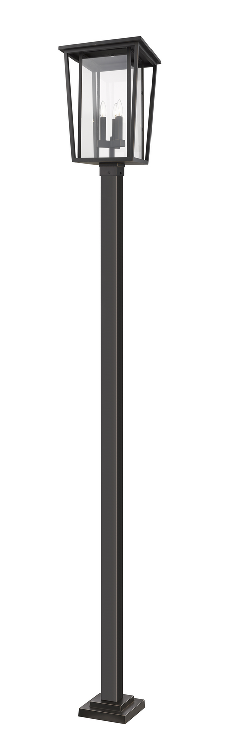 Three Light Outdoor Post Mounted Fixture by Z-Lite - Seoul Collection, Oil Rubbed Bronze Finish - 571PHXLS-536P-ORB