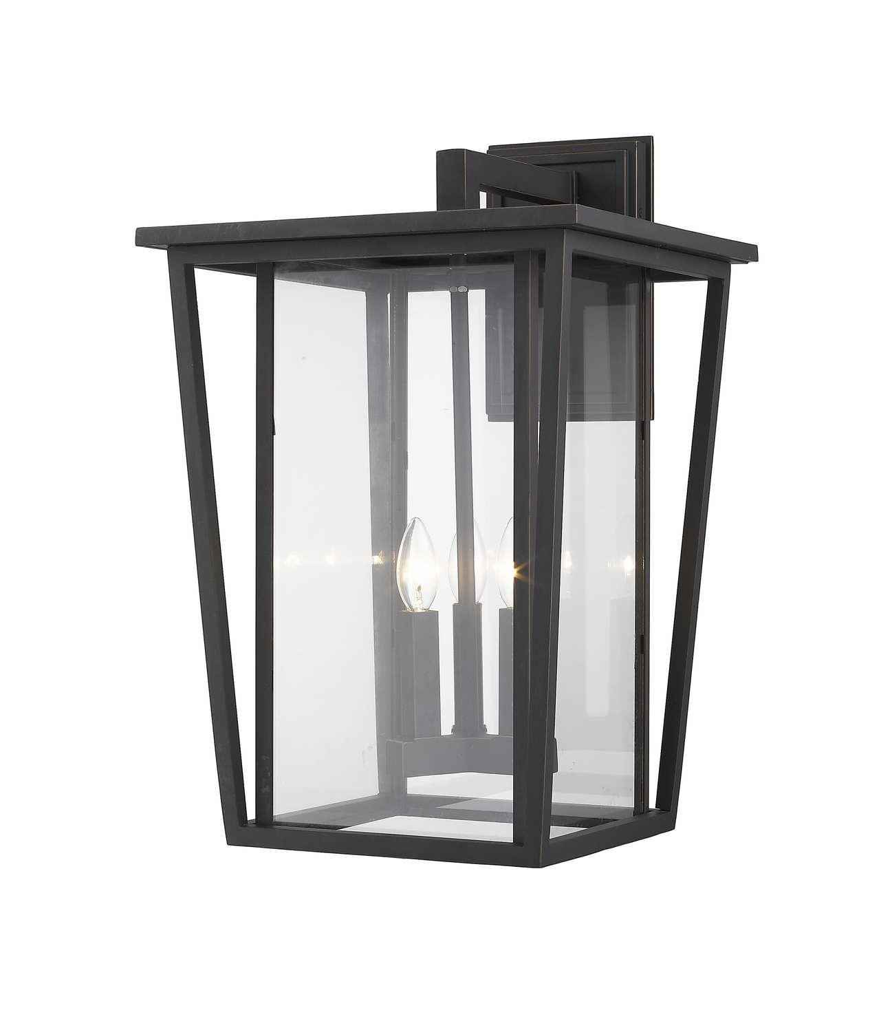 Three Light Outdoor Wall Light by Z-Lite - Seoul Collection, Oil Rubbed Bronze Finish - 571XL-ORB