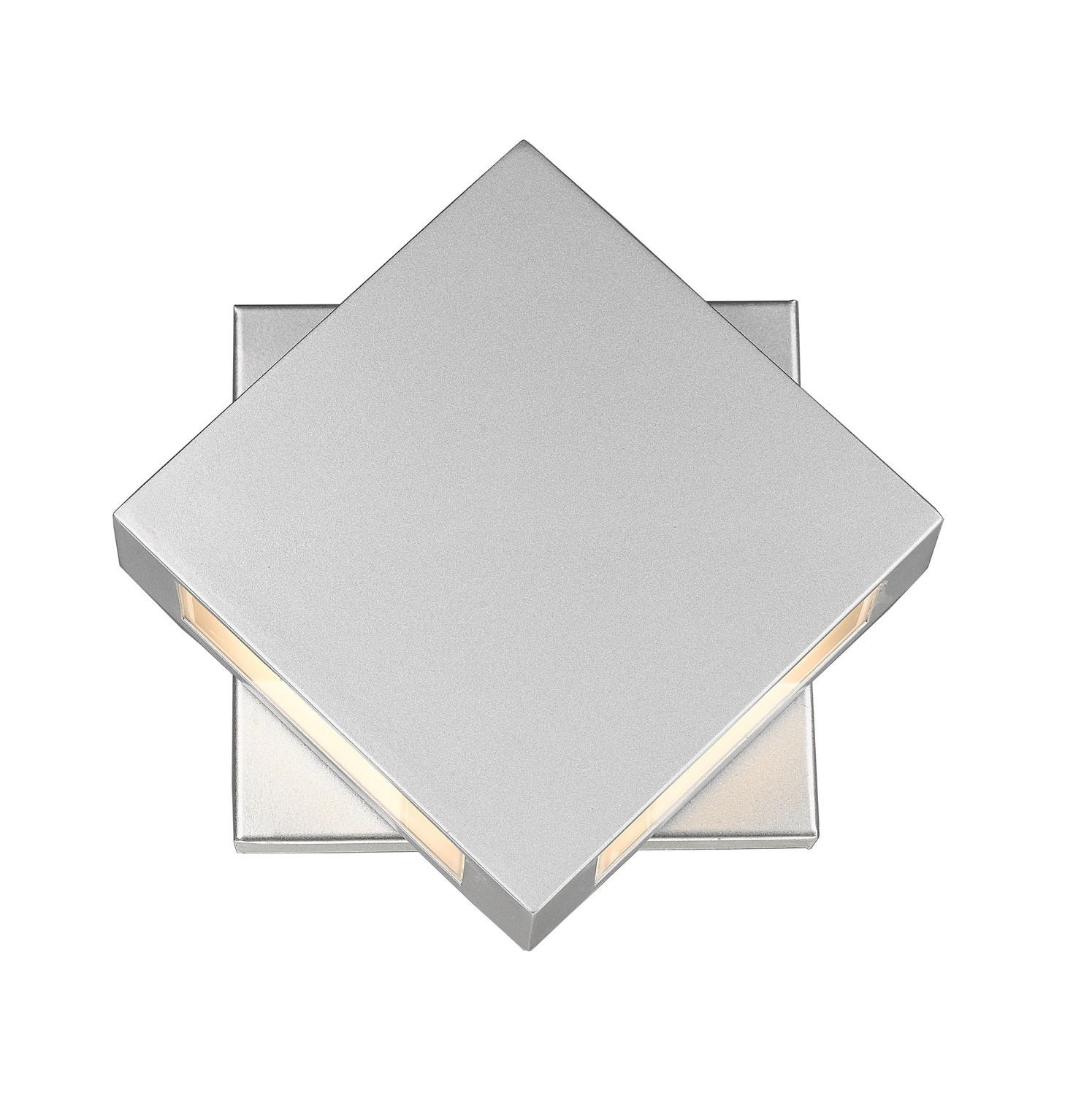 LED Outdoor Wall Mount by Z-Lite - Quadrate Collection, Silver Finish - 572S-SL-LED