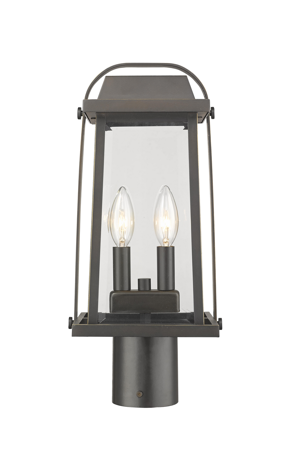Two Light Outdoor Post Mount Fixture by Z-Lite - Millworks Collection, Oil Rubbed Bronze Finish - 574PHMR-ORB