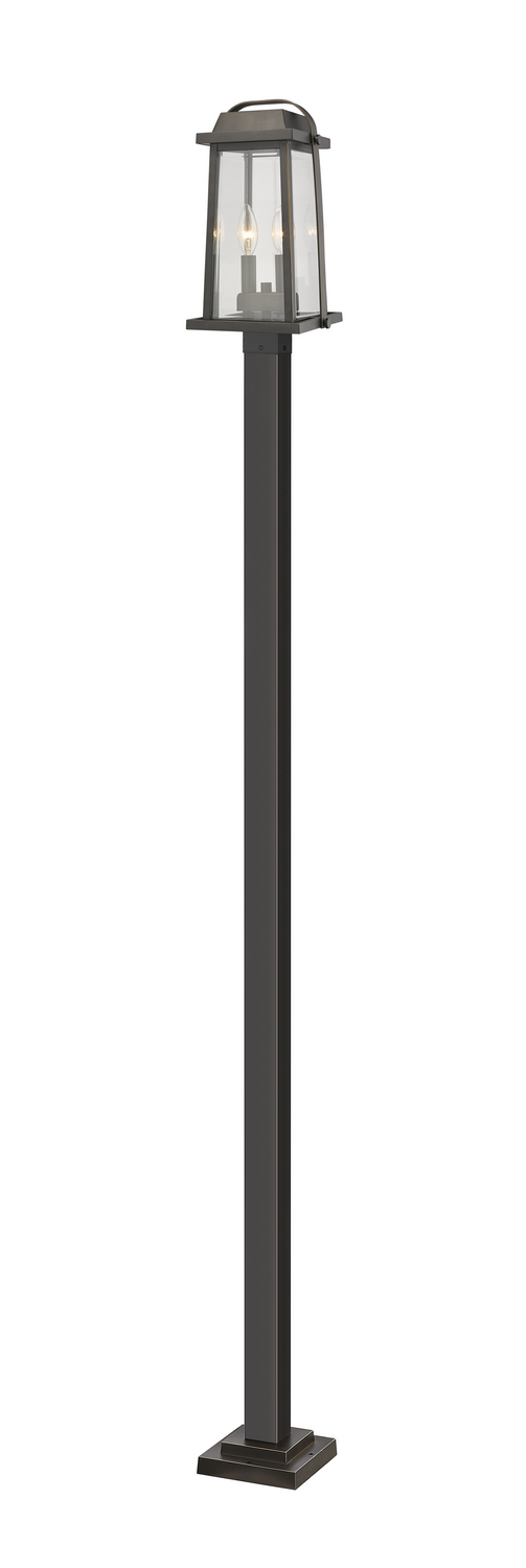Two Light Outdoor Post Mounted Fixture by Z-Lite - Millworks Collection, Oil Rubbed Bronze Finish - 574PHMS-536P-ORB