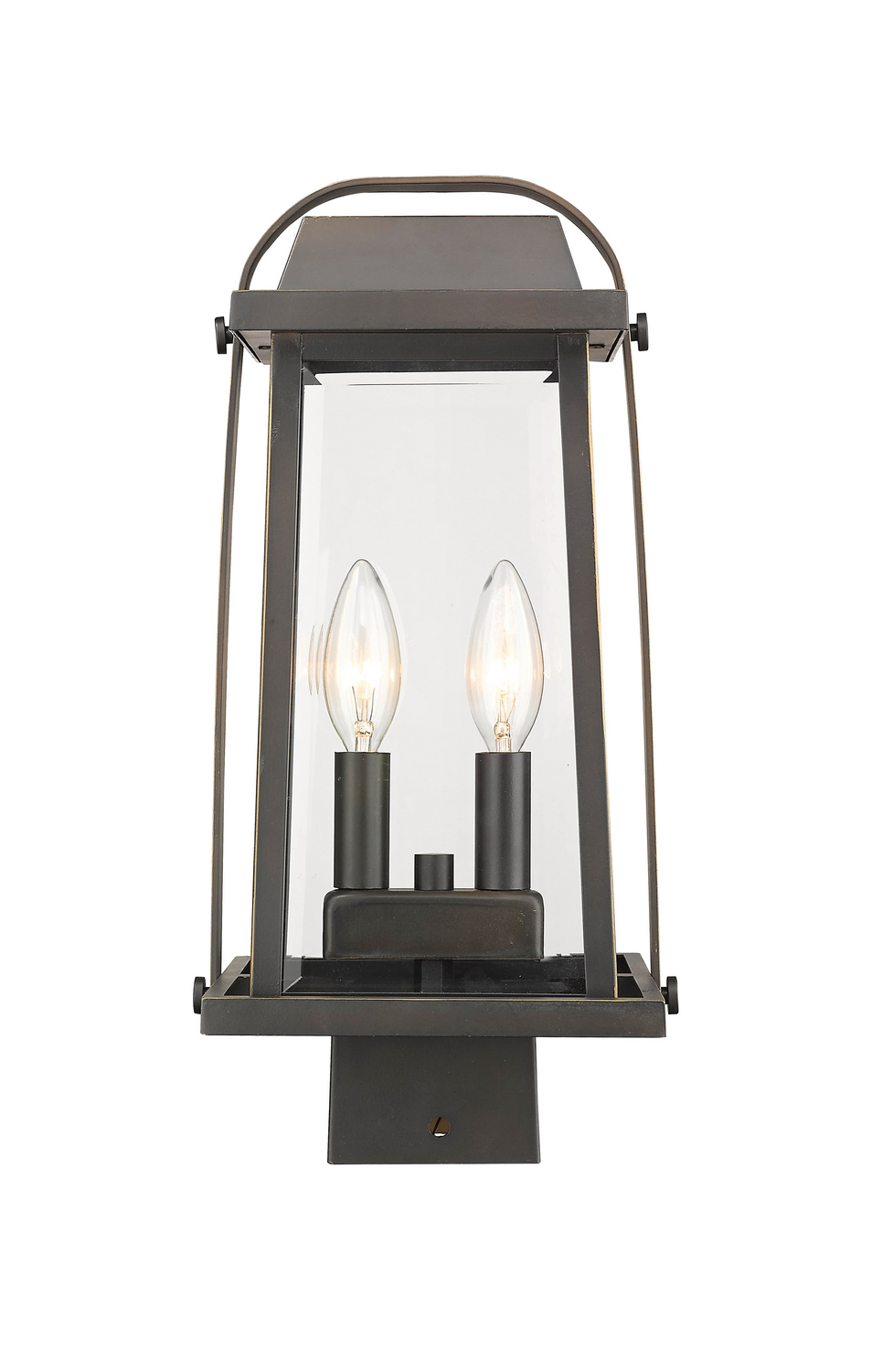 Two Light Outdoor Post Mount Fixture by Z-Lite - Millworks Collection, Oil Rubbed Bronze Finish - 574PHMS-ORB