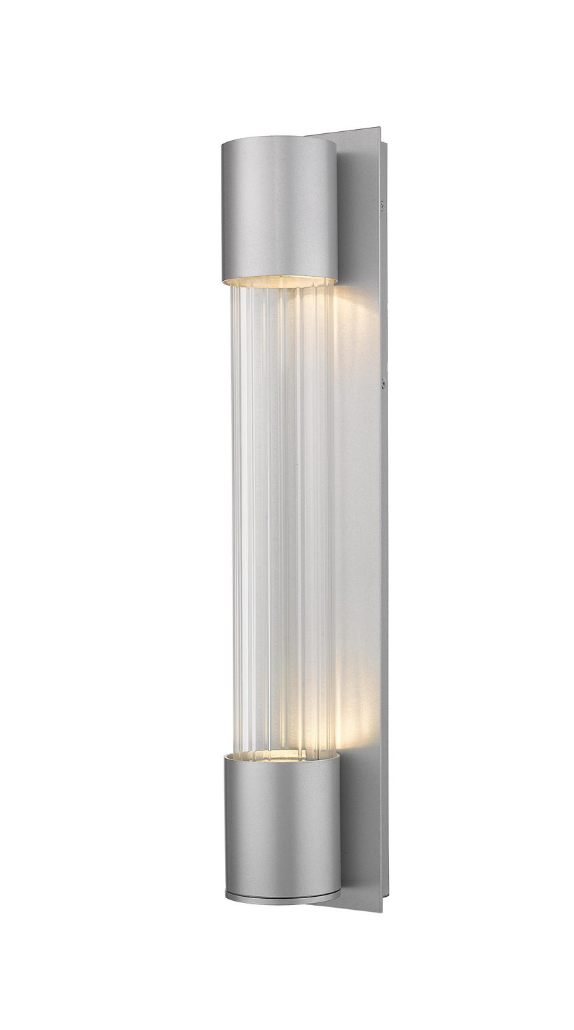 LED Outdoor Wall Mount by Z-Lite - Striate Collection, Silver Finish - 575B-SL-LED