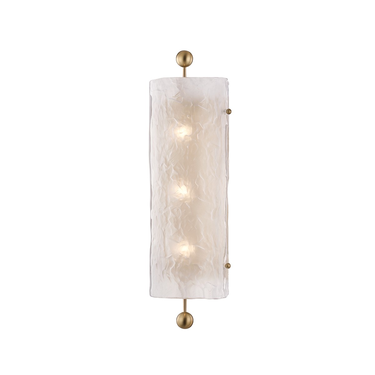 Hudson Valley Broome Three Light Wall Sconce in Aged Brass - 2422-AGB