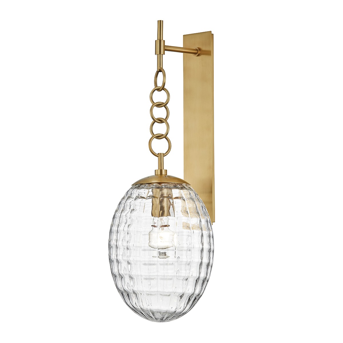 Hudson Valley Venice One Light Wall Sconce in Aged Brass - 4900-AGB