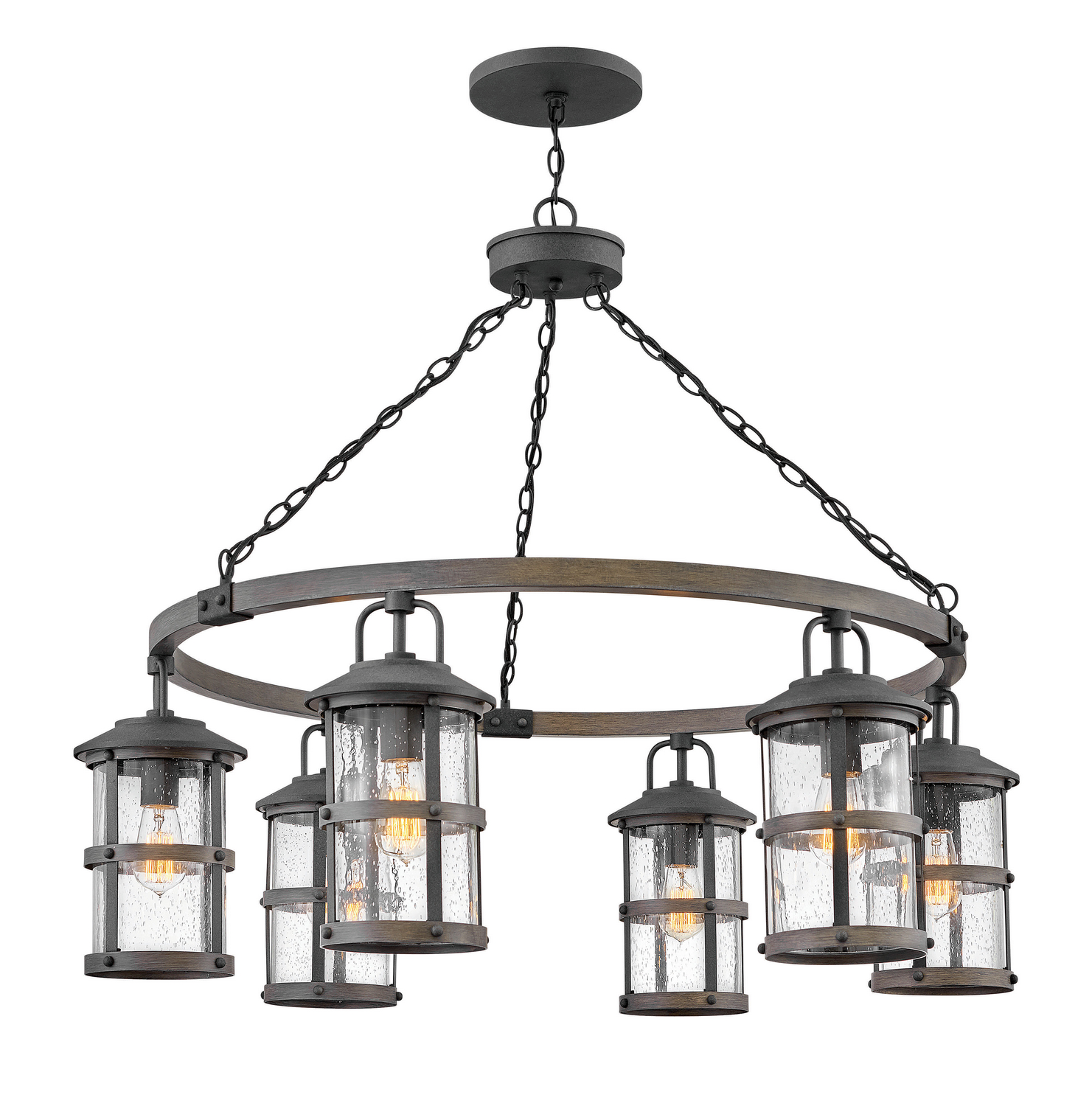 Hinkley Lakehouse LED Outdoor Lantern in Aged Zinc - 2689DZ