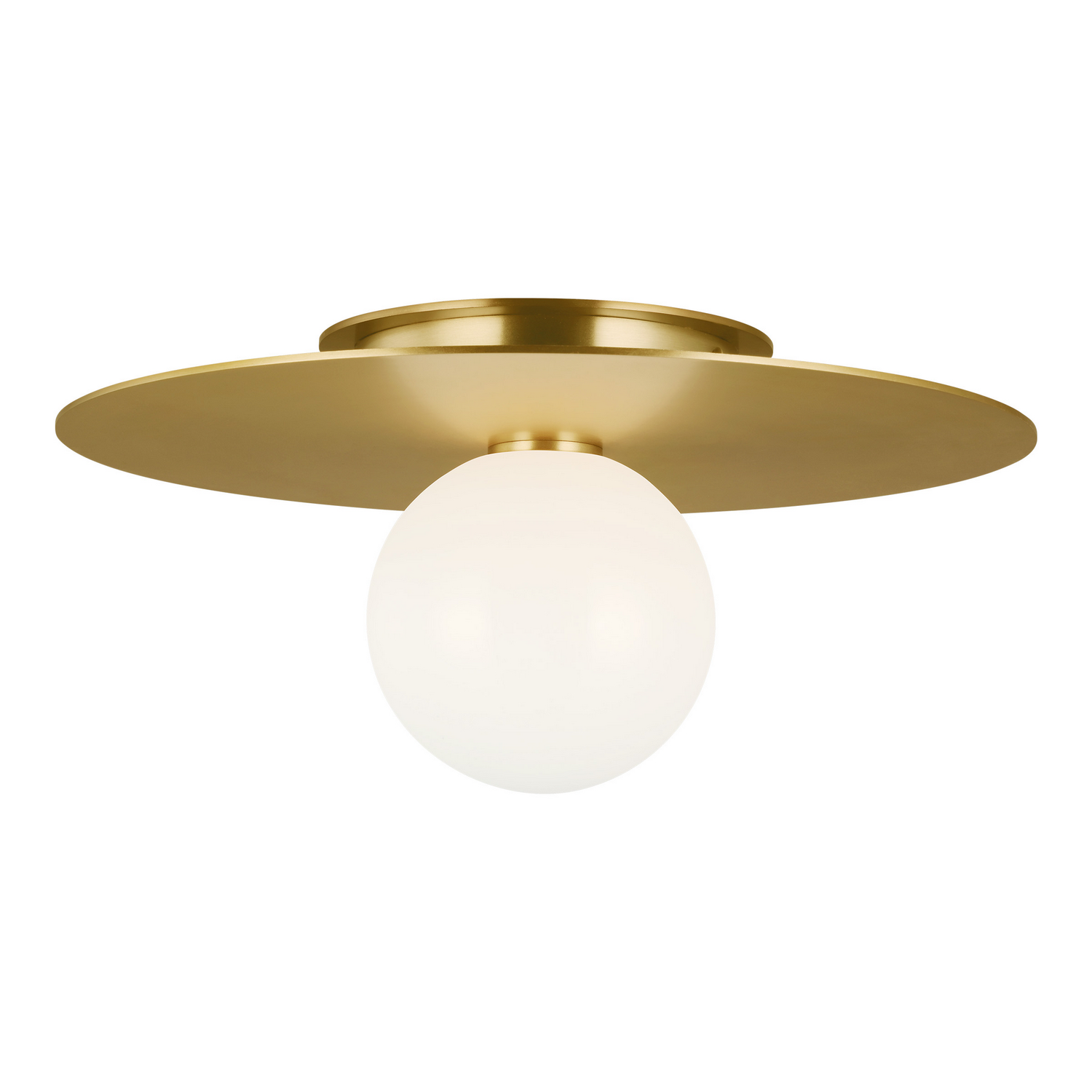 Visual Comfort Studio Nodes One Light Flush Mount in Burnished Brass - KF1011BBS