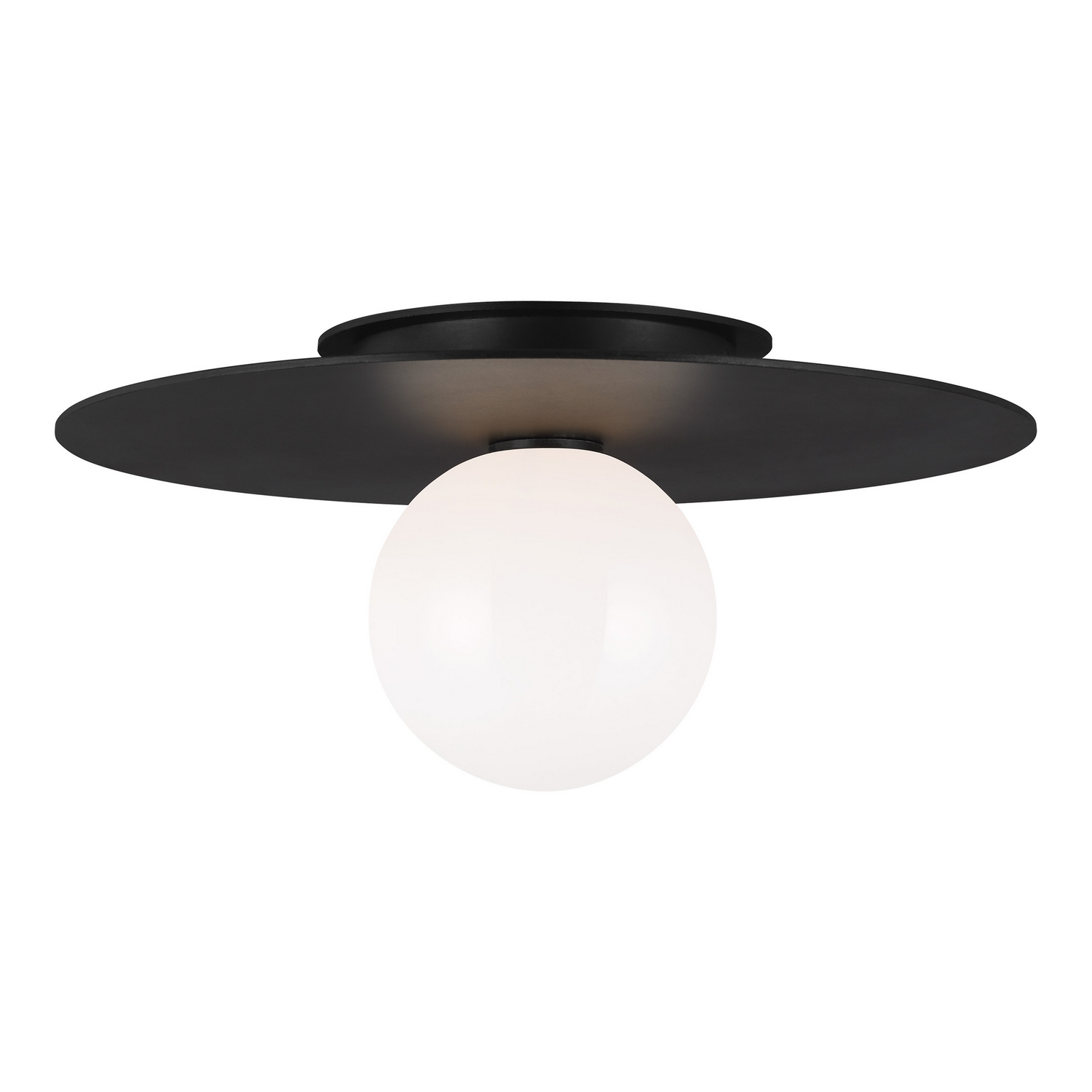Visual Comfort Studio Nodes One Light Flush Mount in Midnight Black - KF1011MBK