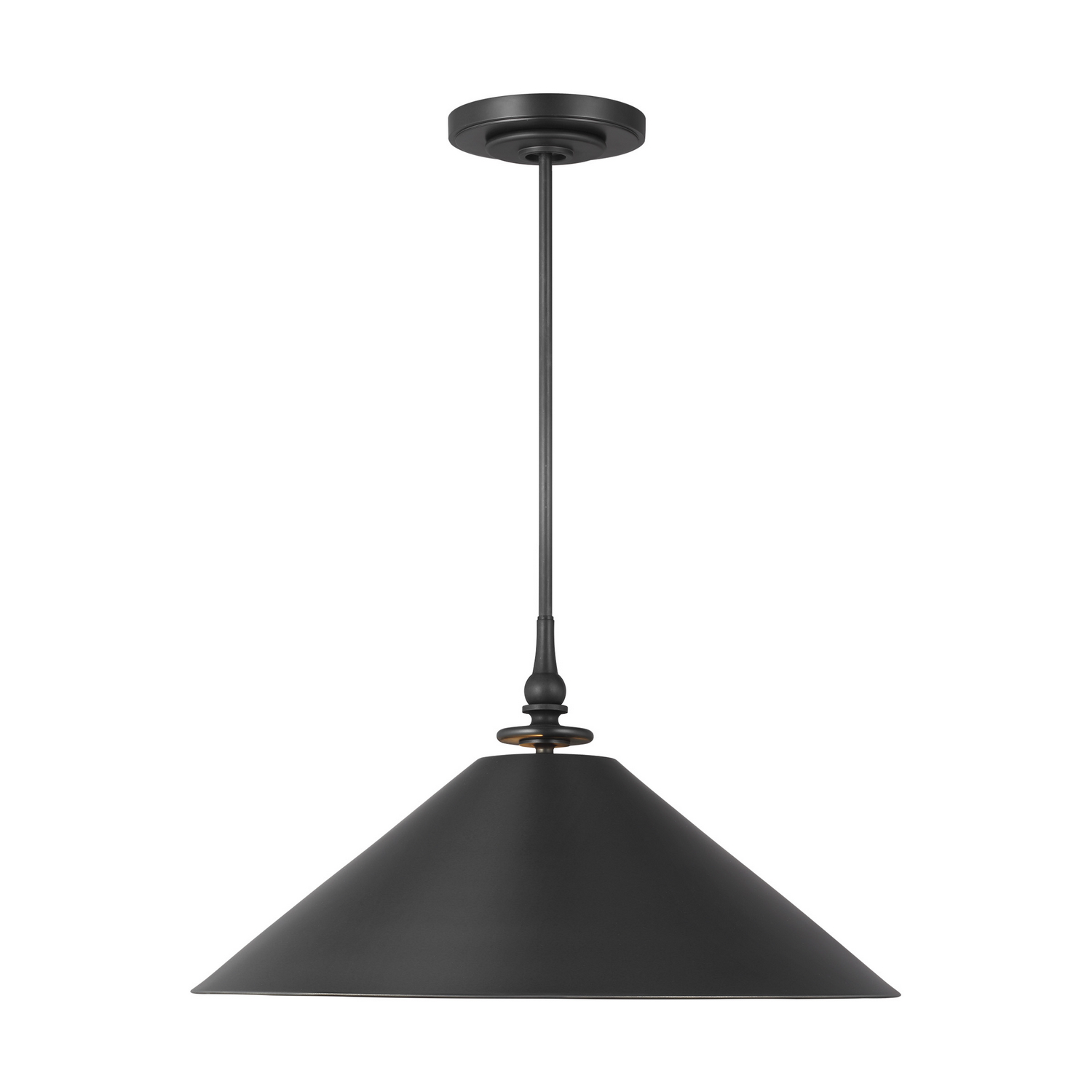 Visual Comfort Studio Capri One Light Pendant in Aged Iron - TP1001AI