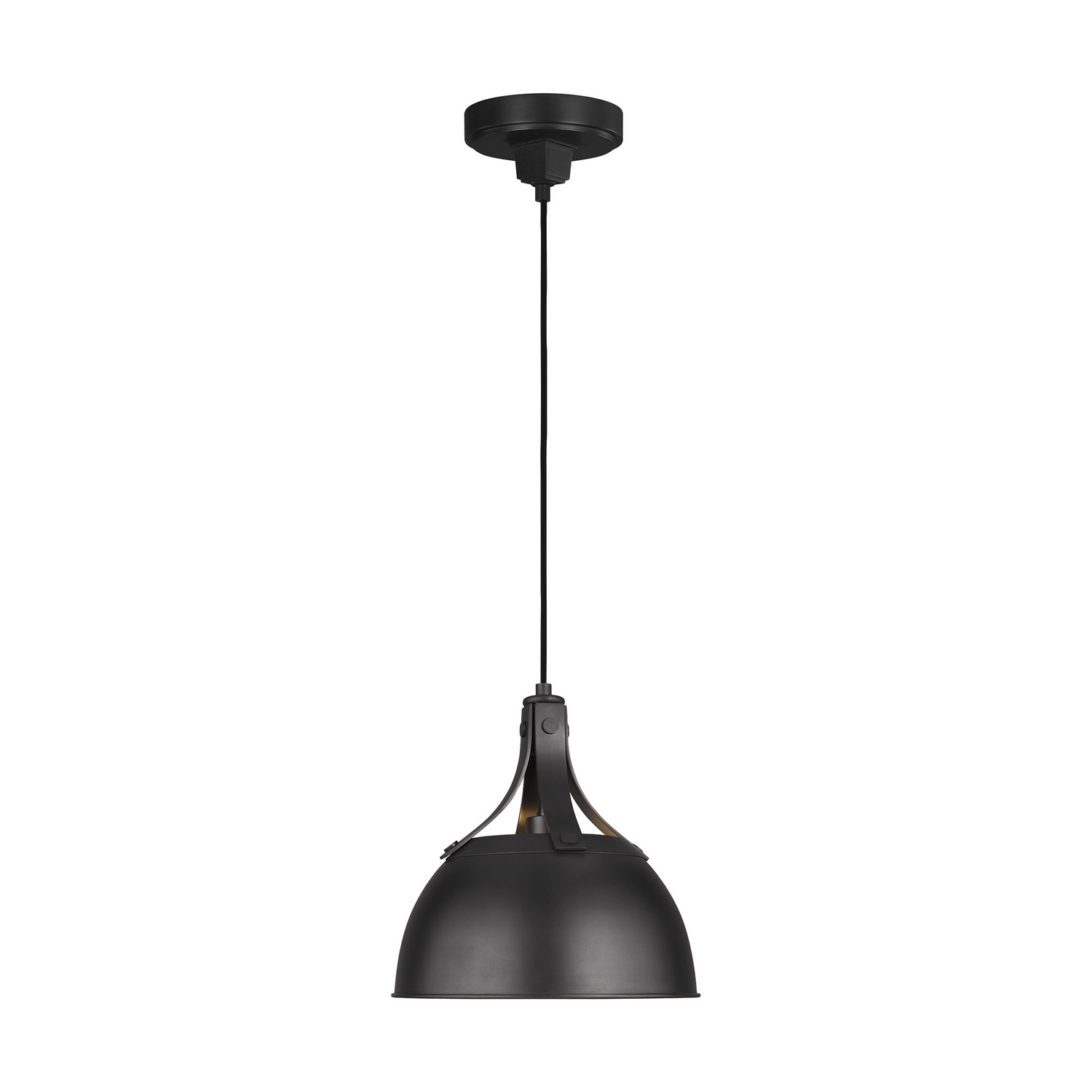 Visual Comfort Studio Logan One Light Pendant in Aged Iron - TP1051AI
