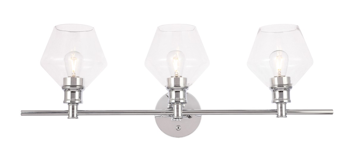 Living District LD2316C Gene 3 Light 28.1 inch Chrome Wall sconce Wall Light