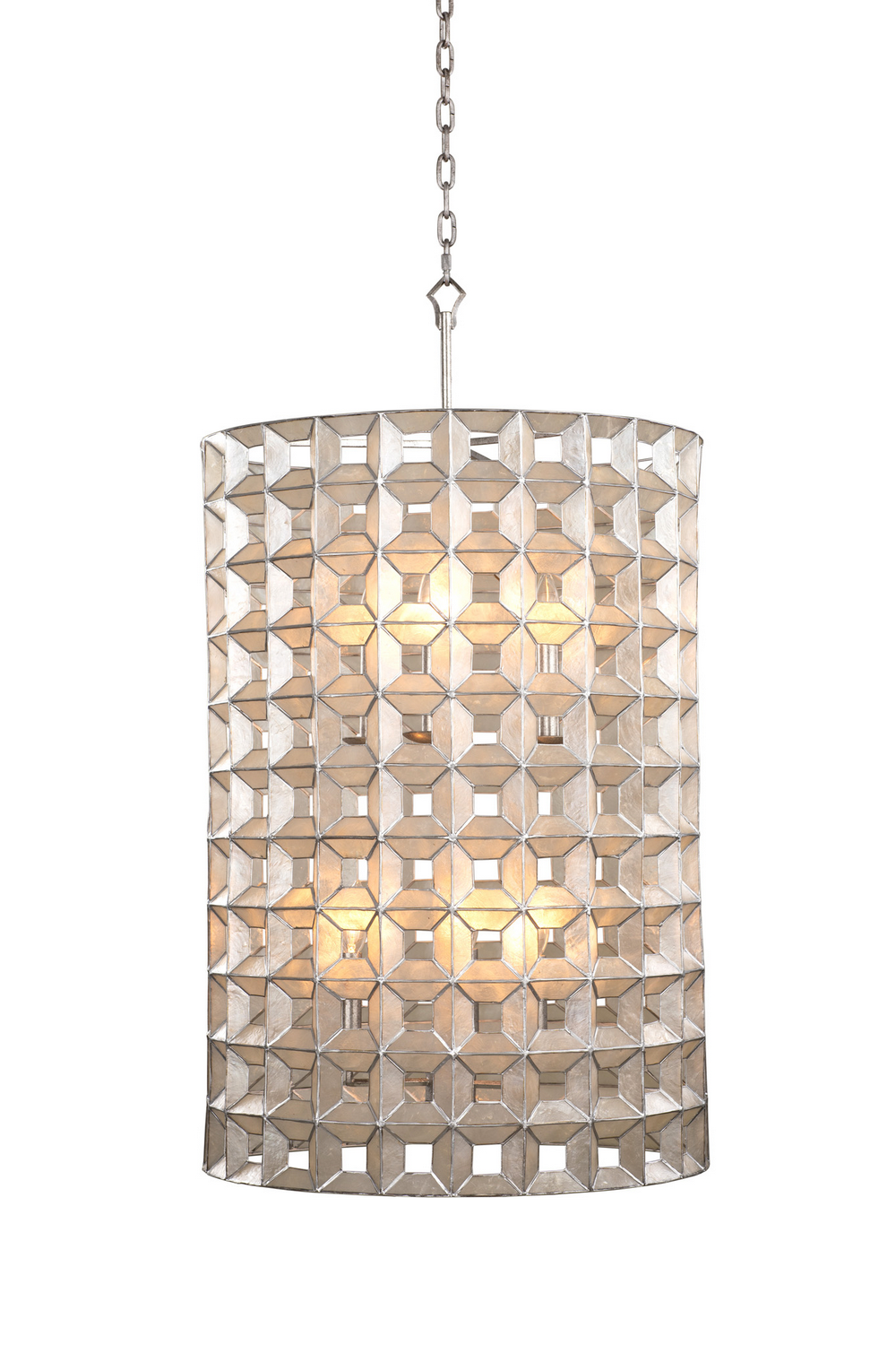 Kalco Prado Six Light Foyer Pendant in Oxidized Silver Leaf - 509150OSL