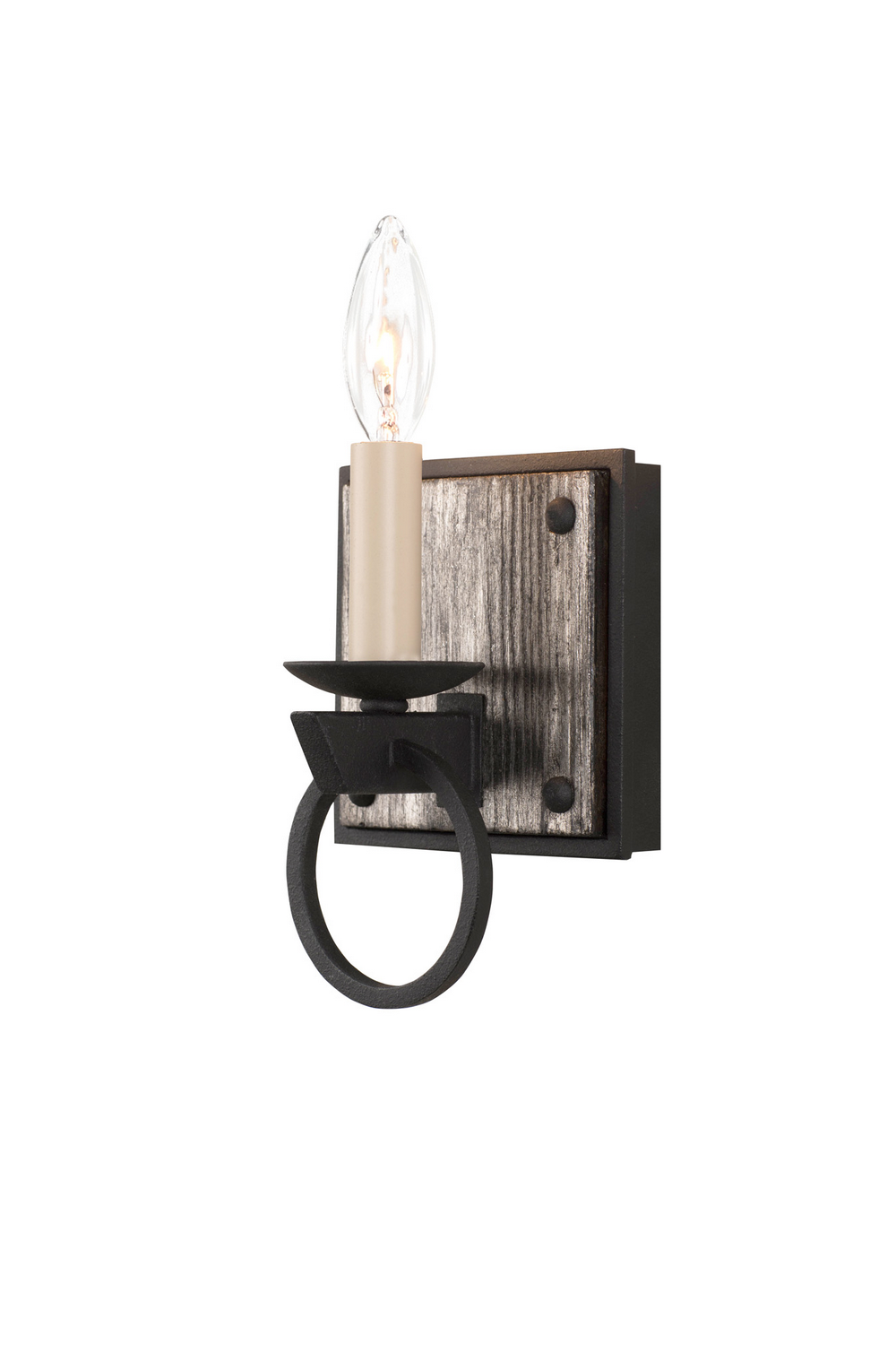 Kalco Laramie One Light Bath in Black Iron - 509231BI
