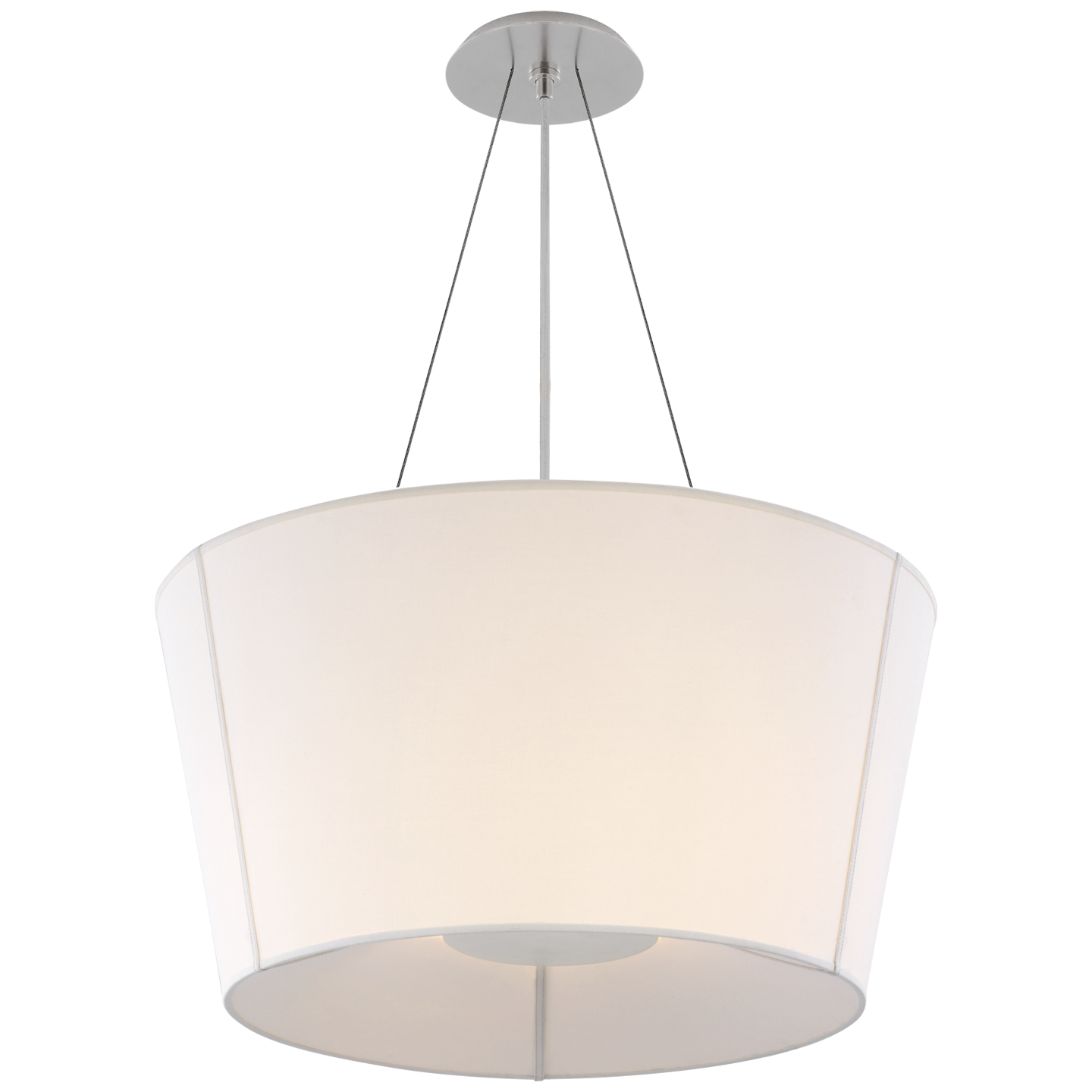Visual Comfort Signature Hoop Two Light Lantern in Soft Silver - BBL 5115SS-L