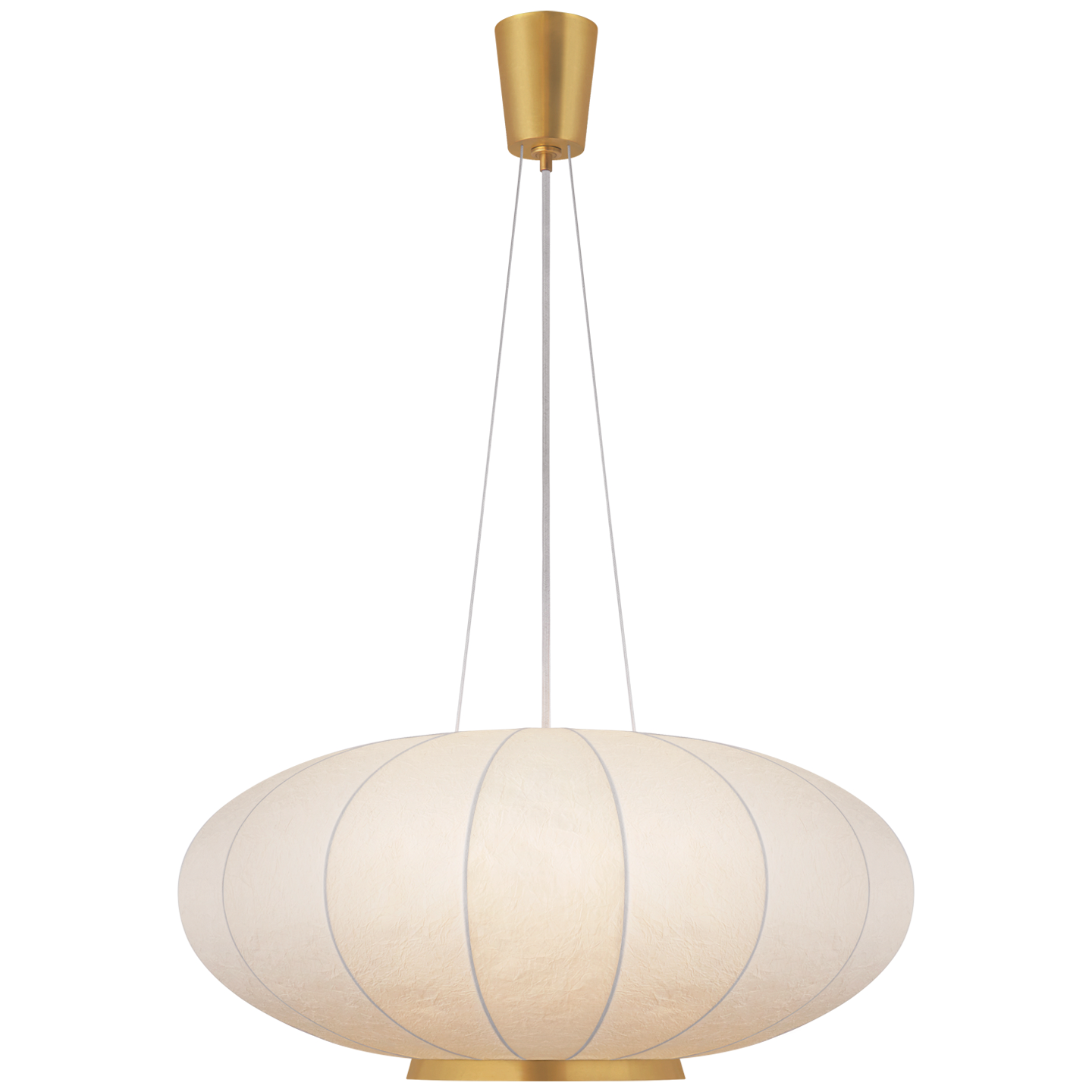Visual Comfort Signature Paper Moon One Light Pendant in Soft Brass - BBL 5123SB-RP