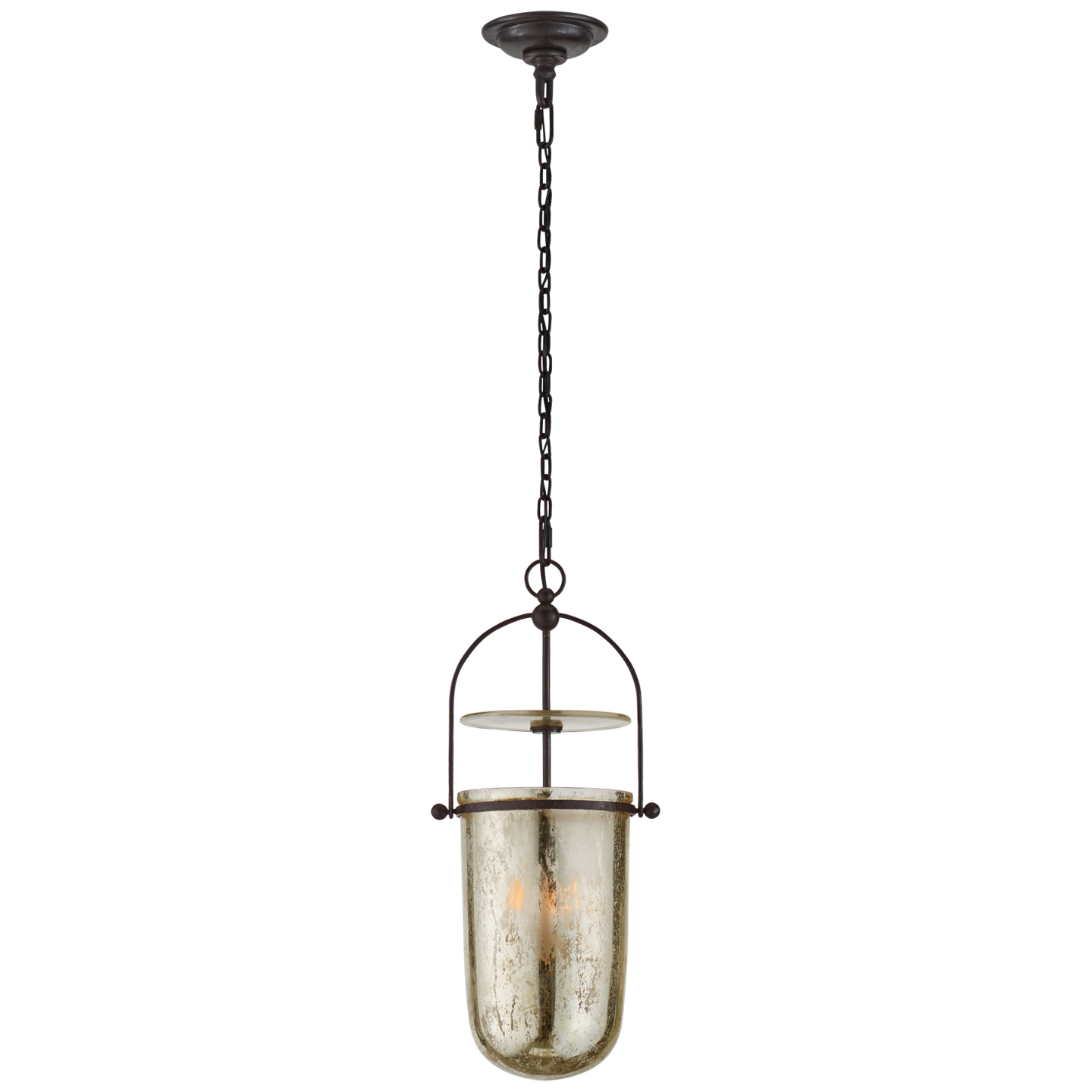 Visual Comfort Signature Lorford Three Light Lantern in Aged Iron - CHC 2298AI-MG