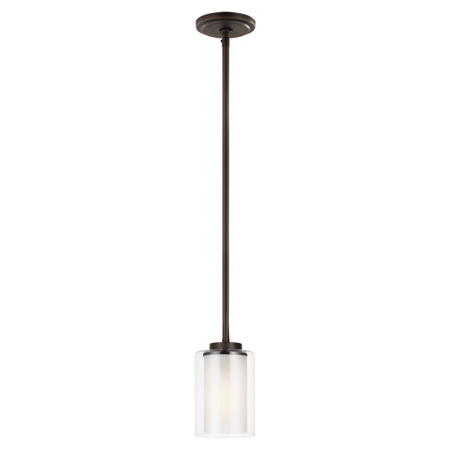 Generation Lighting. Elmwood Park One Light Mini-Pendant in Bronze - 6137301EN3-710