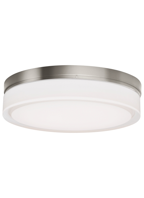 Cirque 1-Light 2.75"H LED Flush Mount in Satin Nickel