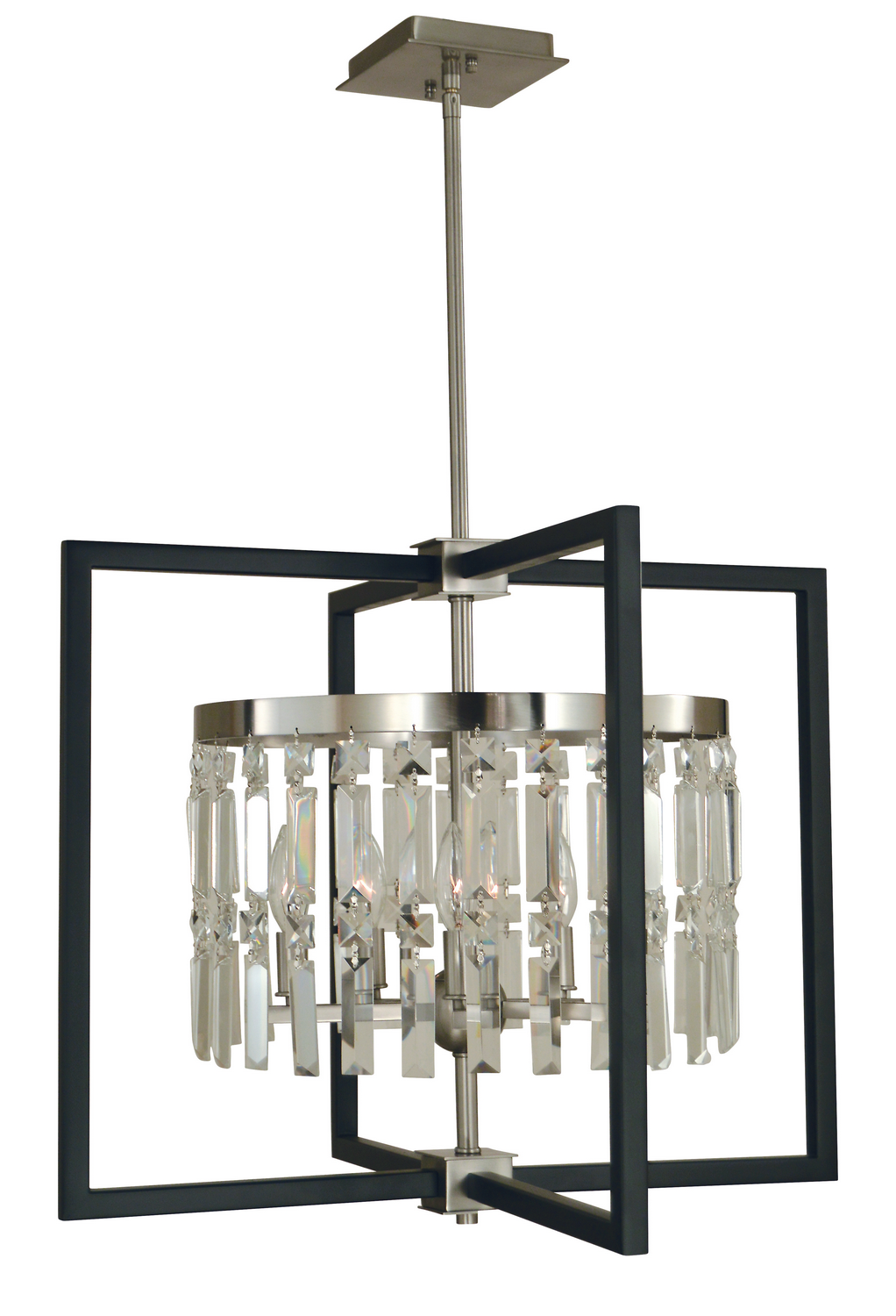 Framburg Hannah Five Light Chandelier in Brushed Nickel/Matte Black - 5335 BN/MBLACK