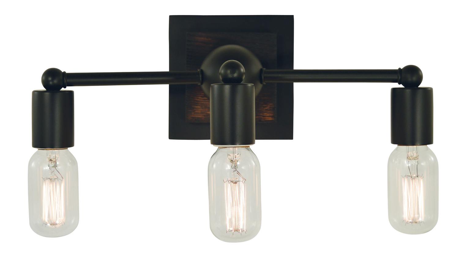 Framburg Modern Farmhouse Three Light Wall Sconce in Matte Black - 5403 MBLACK